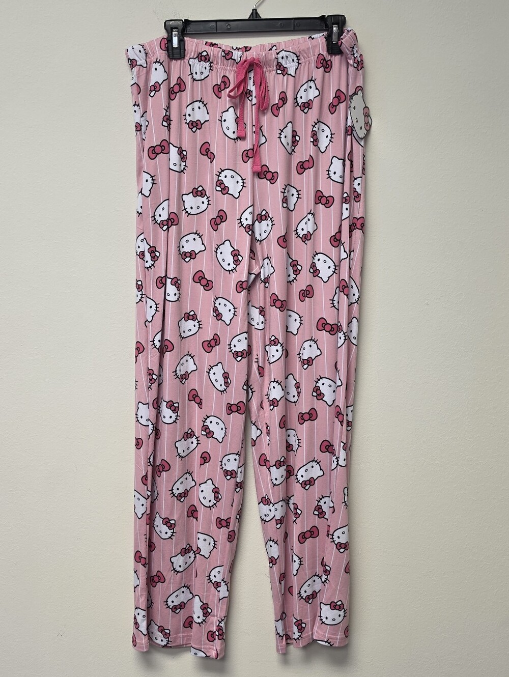 Hello Kitty Sleepwear Striped Pajama Pants Bottoms Pink XL